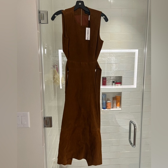 Authentic NWT designer suede dress